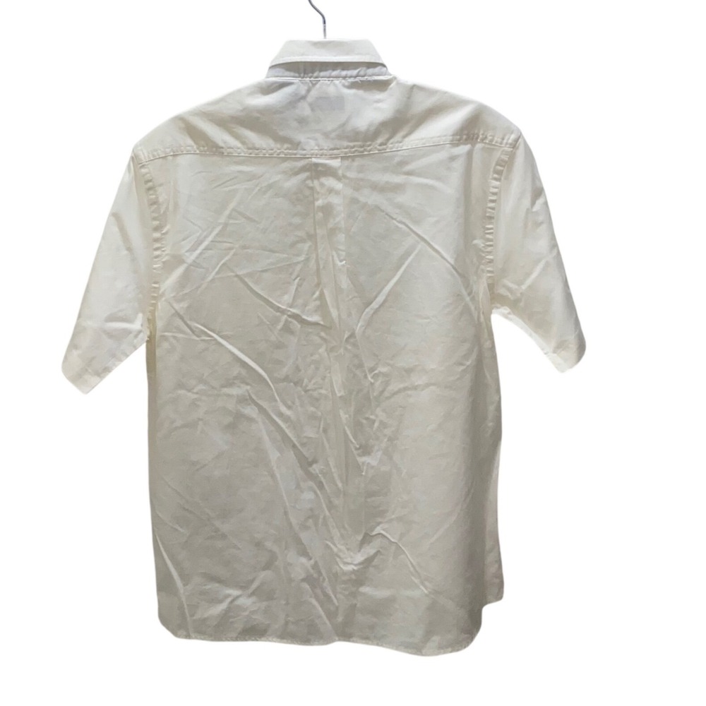 ST JOHNS BAY Mens Med Classic Fit Short Sleeve Button Down Shirt White Worry Fre - Picture 7 of 7